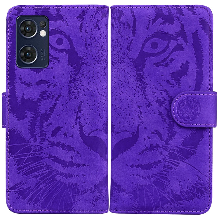Custodia per telefono in pelle a vibrazione orizzontale con motivo a tigre in rilievo, For OPPO Realme 9 Pro, For OPPO Realme 9 Pro+, For OPPO Realme 9i / A76 / A36, For OPPO Reno7 5G Taiwan Version/Find X5 Lite