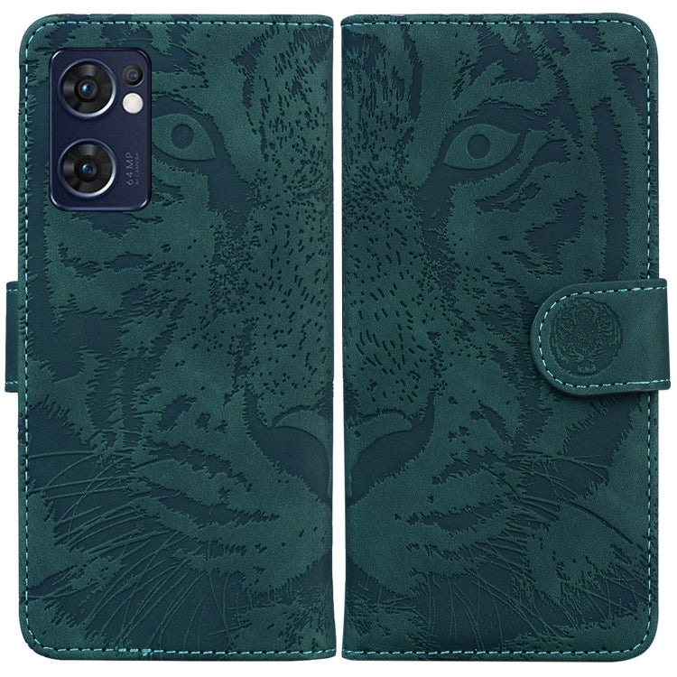 Custodia per telefono in pelle a vibrazione orizzontale con motivo a tigre in rilievo, For OPPO Realme 9 Pro, For OPPO Realme 9 Pro+, For OPPO Realme 9i / A76 / A36, For OPPO Reno7 5G Taiwan Version/Find X5 Lite