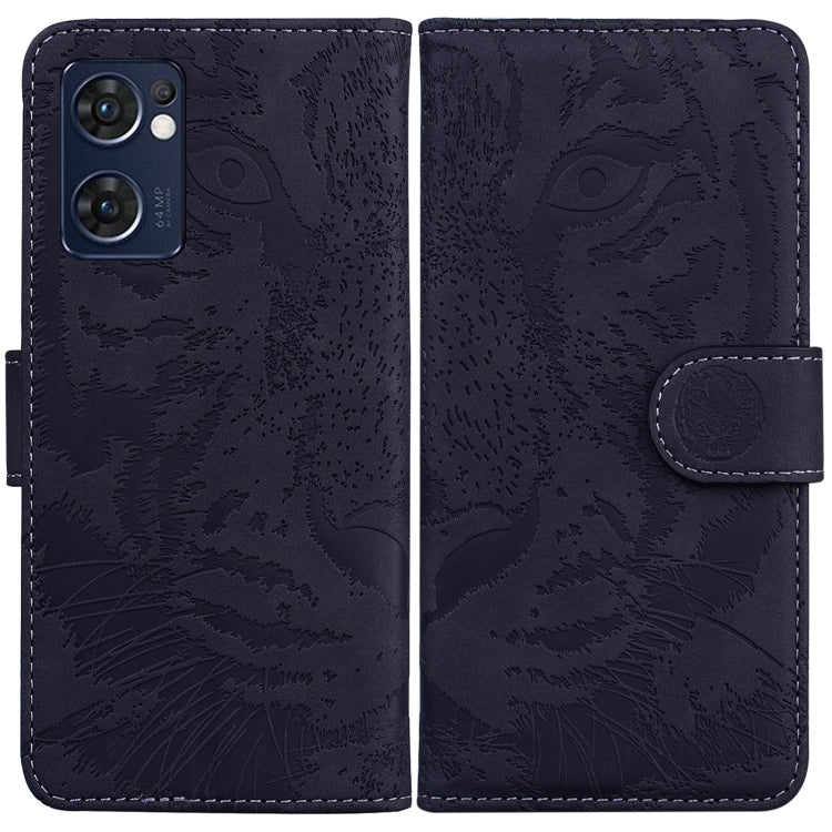 Custodia per telefono in pelle a vibrazione orizzontale con motivo a tigre in rilievo, For OPPO Realme 9 Pro, For OPPO Realme 9 Pro+, For OPPO Realme 9i / A76 / A36, For OPPO Reno7 5G Taiwan Version/Find X5 Lite
