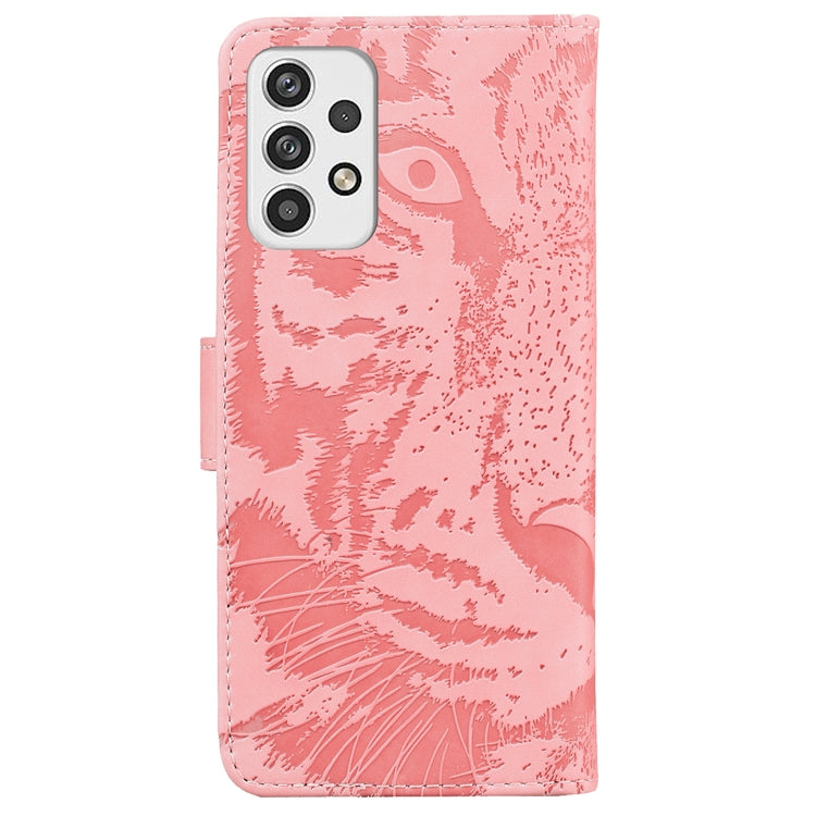 Custodia per telefono in pelle a vibrazione orizzontale con motivo a tigre in rilievo, For Samsung Galaxy A23, For ZTE Blade A52, For ZTE Blade A72 / V40 Vita