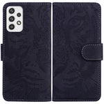 Custodia per telefono in pelle a vibrazione orizzontale con motivo a tigre in rilievo, For Samsung Galaxy A23, For ZTE Blade A52, For ZTE Blade A72 / V40 Vita