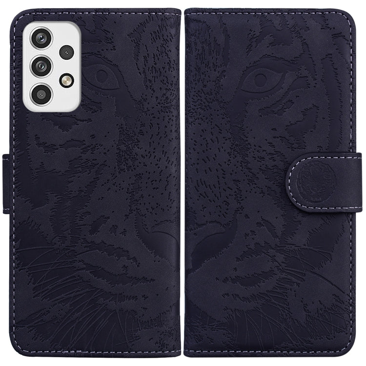 Custodia per telefono in pelle a vibrazione orizzontale con motivo a tigre in rilievo, For Samsung Galaxy A23, For ZTE Blade A52, For ZTE Blade A72 / V40 Vita