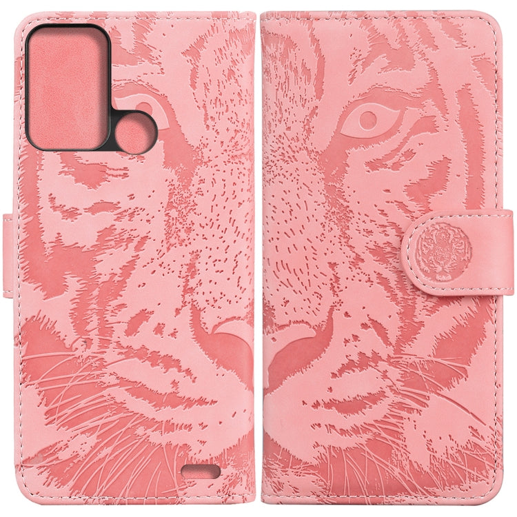 Custodia per telefono in pelle a vibrazione orizzontale con motivo a tigre in rilievo, For Samsung Galaxy A23, For ZTE Blade A52, For ZTE Blade A72 / V40 Vita
