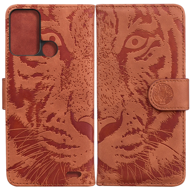 Custodia per telefono in pelle a vibrazione orizzontale con motivo a tigre in rilievo, For Samsung Galaxy A23, For ZTE Blade A52, For ZTE Blade A72 / V40 Vita