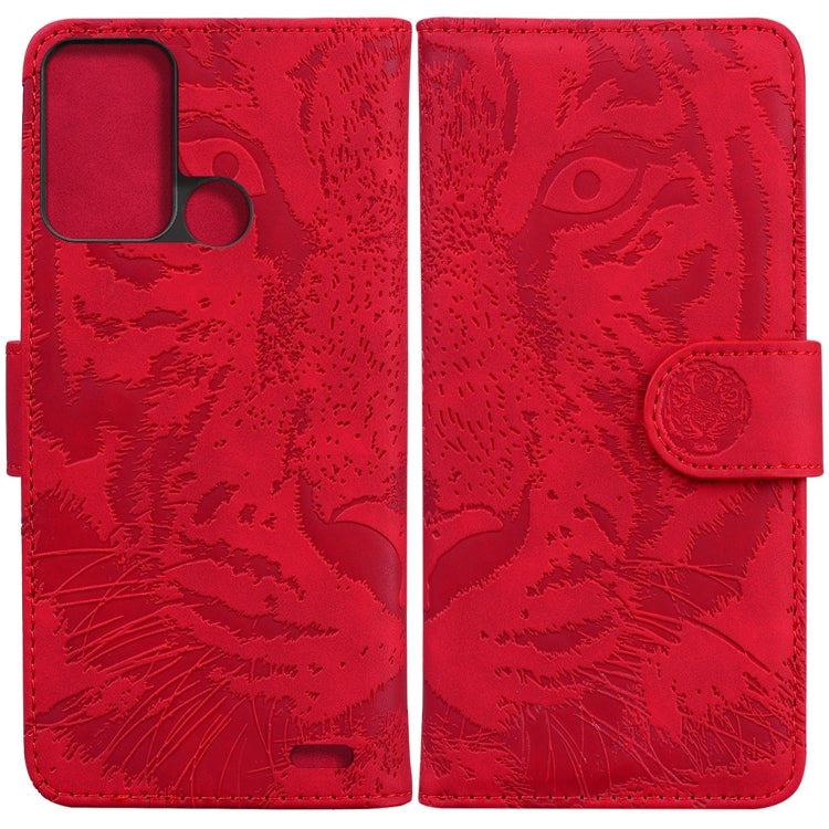 Custodia per telefono in pelle a vibrazione orizzontale con motivo a tigre in rilievo, For Samsung Galaxy A23, For ZTE Blade A52, For ZTE Blade A72 / V40 Vita