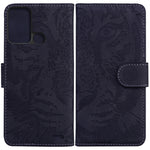 Custodia per telefono in pelle a vibrazione orizzontale con motivo a tigre in rilievo, For Samsung Galaxy A23, For ZTE Blade A52, For ZTE Blade A72 / V40 Vita