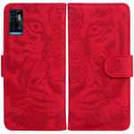Custodia per telefono in pelle a vibrazione orizzontale con motivo a tigre in rilievo, For Samsung Galaxy A23, For ZTE Blade A52, For ZTE Blade A72 / V40 Vita