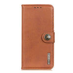 KHAZNEH Custodia per telefono in pelle a conchiglia orizzontale con trama in pelle bovina, For Nokia G11 / G21
