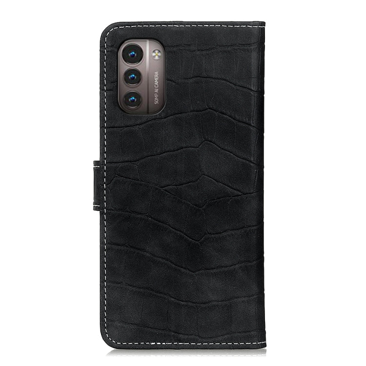 Custodia per telefono in pelle a vibrazione orizzontale con struttura in coccodrillo magnetica, For Nokia G11 / G21