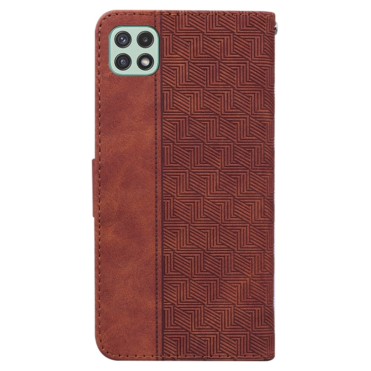 Custodia per telefono in pelle goffrata geometrica, For Samsung Galaxy A22 5G, For Samsung Galaxy A03 164mm, For Samsung Galaxy A03 166mm, For Samsung Galaxy A03 Core