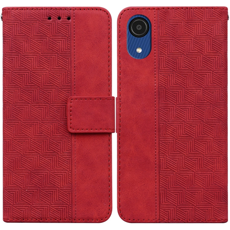 Custodia per telefono in pelle goffrata geometrica, For Samsung Galaxy A22 5G, For Samsung Galaxy A03 164mm, For Samsung Galaxy A03 166mm, For Samsung Galaxy A03 Core