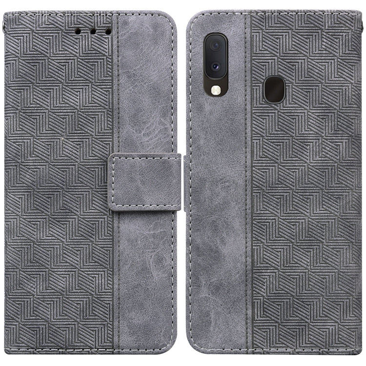 Custodia per telefono in pelle goffrata geometrica, For Samsung Galaxy A10 / M10, For Samsung Galaxy A10e / A20e, For Samsung Galaxy A13 4G, For Samsung Galaxy A20 / A30