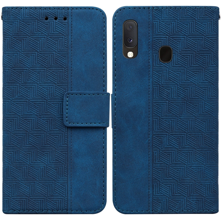 Custodia per telefono in pelle goffrata geometrica, For Samsung Galaxy A10 / M10, For Samsung Galaxy A10e / A20e, For Samsung Galaxy A13 4G, For Samsung Galaxy A20 / A30