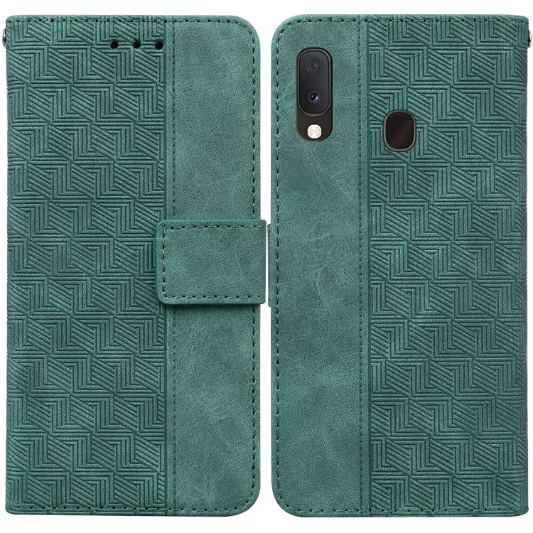 Custodia per telefono in pelle goffrata geometrica, For Samsung Galaxy A10 / M10, For Samsung Galaxy A10e / A20e, For Samsung Galaxy A13 4G, For Samsung Galaxy A20 / A30