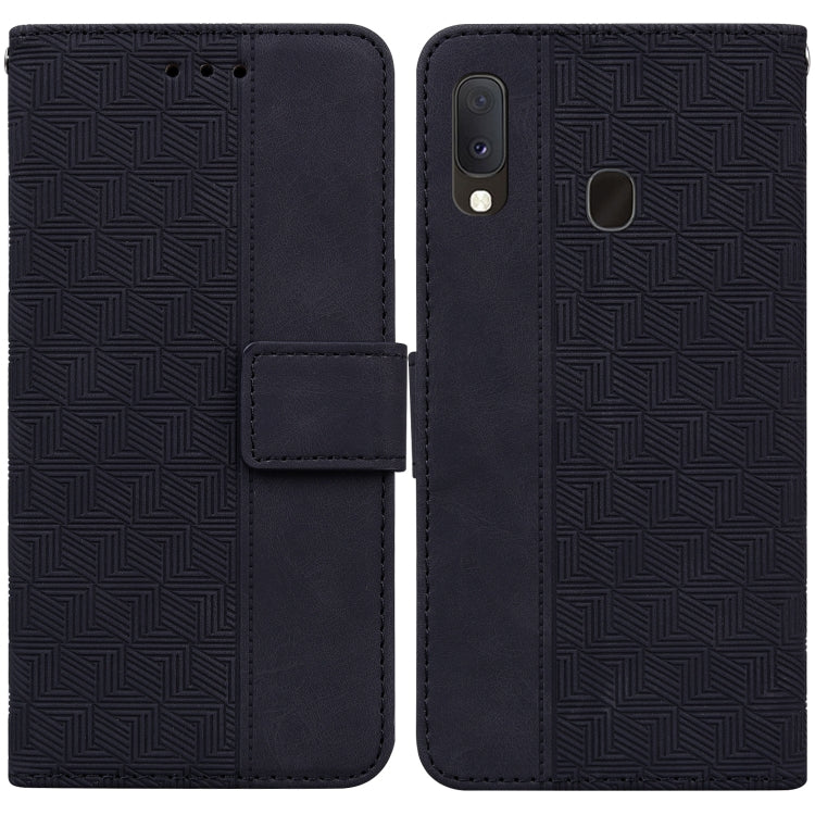 Custodia per telefono in pelle goffrata geometrica, For Samsung Galaxy A10 / M10, For Samsung Galaxy A10e / A20e, For Samsung Galaxy A13 4G, For Samsung Galaxy A20 / A30