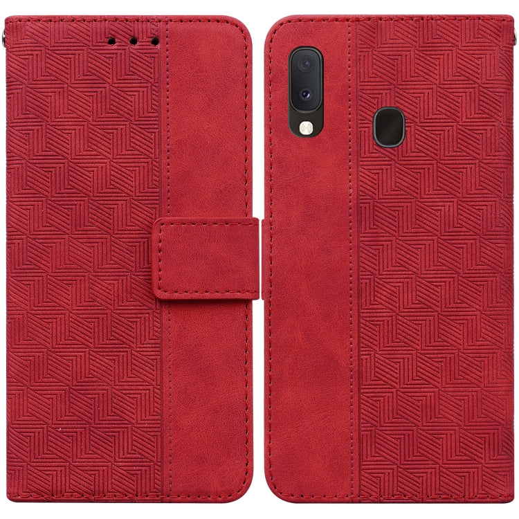 Custodia per telefono in pelle goffrata geometrica, For Samsung Galaxy A10 / M10, For Samsung Galaxy A10e / A20e, For Samsung Galaxy A13 4G, For Samsung Galaxy A20 / A30