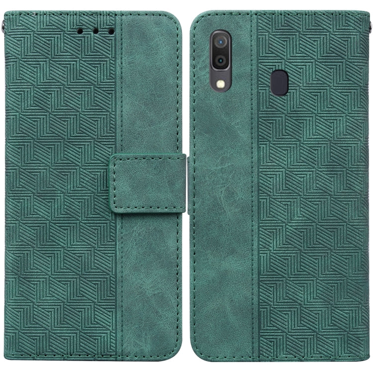 Custodia per telefono in pelle goffrata geometrica, For Samsung Galaxy A10 / M10, For Samsung Galaxy A10e / A20e, For Samsung Galaxy A13 4G, For Samsung Galaxy A20 / A30