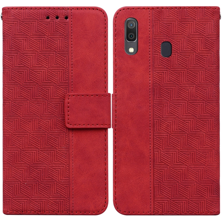 Custodia per telefono in pelle goffrata geometrica, For Samsung Galaxy A10 / M10, For Samsung Galaxy A10e / A20e, For Samsung Galaxy A13 4G, For Samsung Galaxy A20 / A30