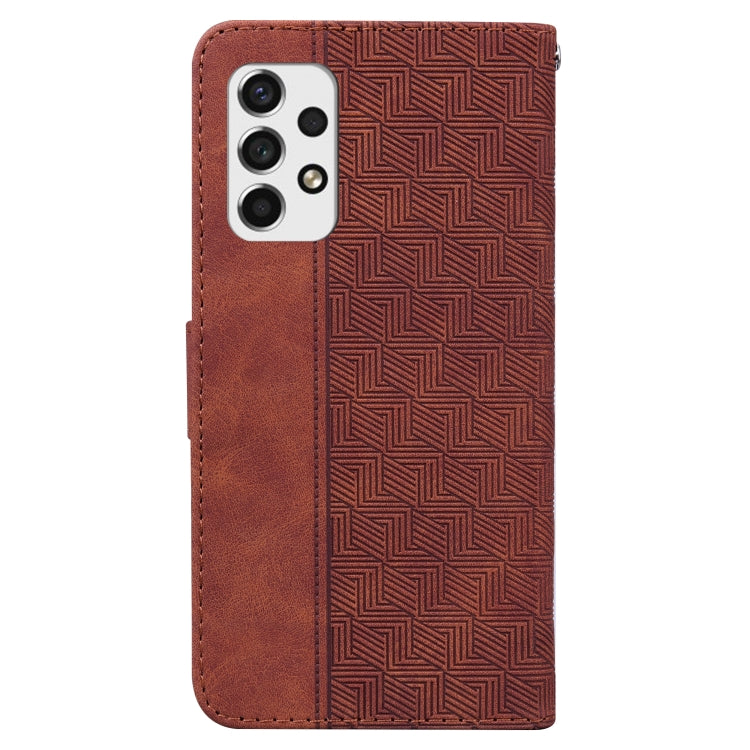 Custodia per telefono in pelle goffrata geometrica, For Samsung Galaxy A33 5G, For Samsung Galaxy A40, For Samsung Galaxy A50 / A30s / A50s, For Samsung Galaxy A53 5G