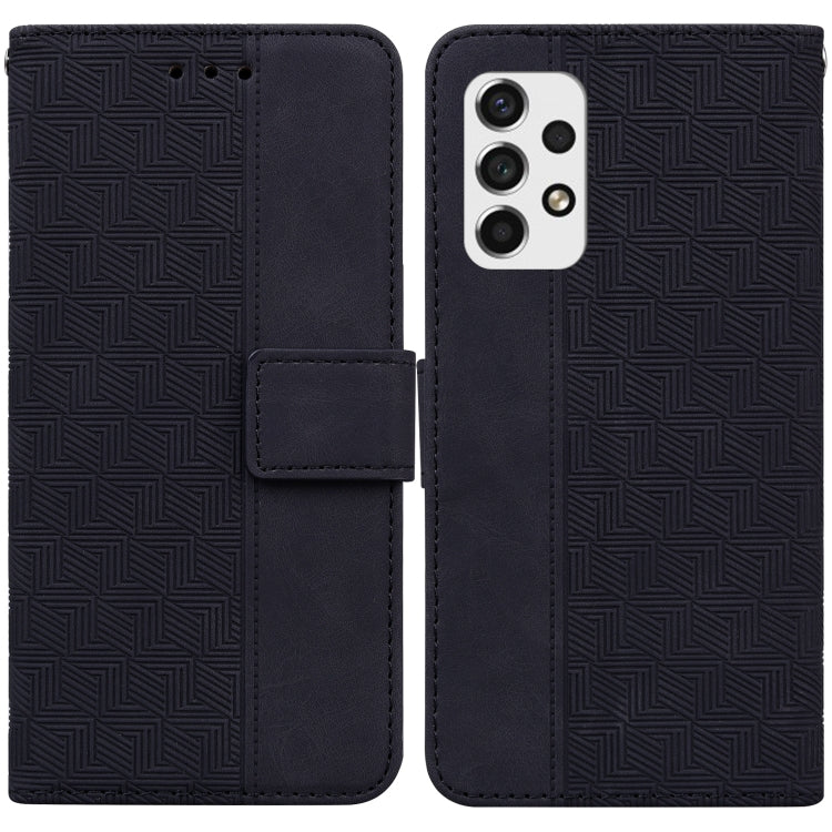 Custodia per telefono in pelle goffrata geometrica, For Samsung Galaxy A33 5G, For Samsung Galaxy A40, For Samsung Galaxy A50 / A30s / A50s, For Samsung Galaxy A53 5G
