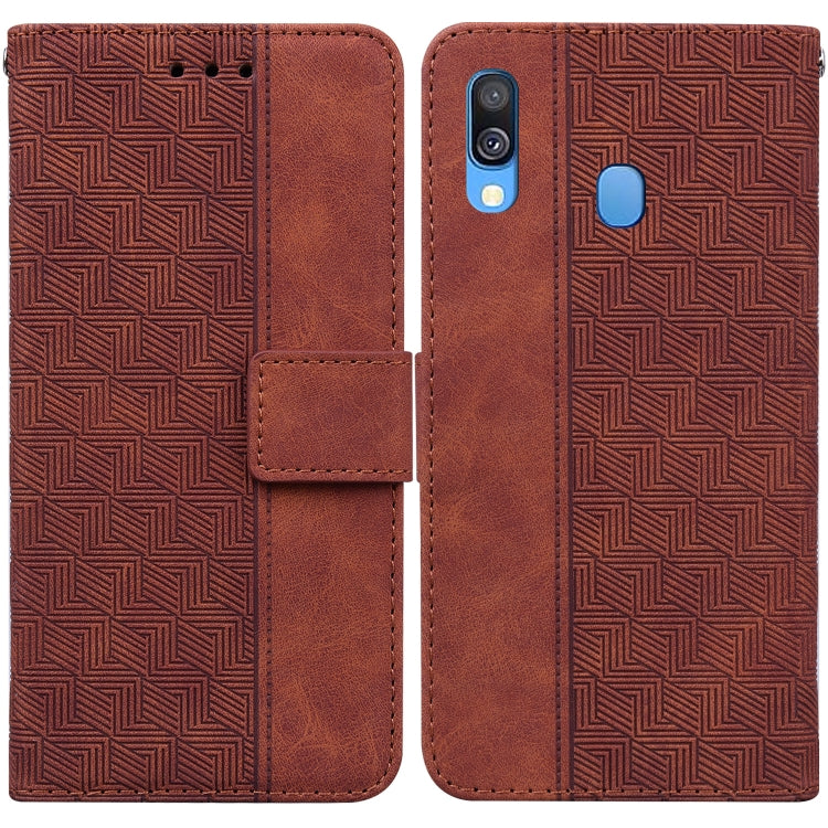 Custodia per telefono in pelle goffrata geometrica, For Samsung Galaxy A33 5G, For Samsung Galaxy A40, For Samsung Galaxy A50 / A30s / A50s, For Samsung Galaxy A53 5G