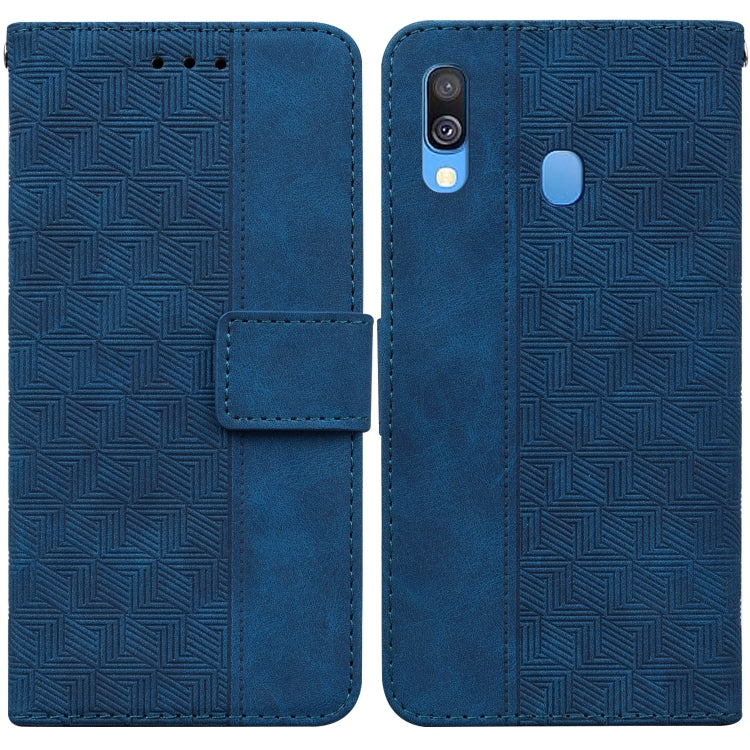 Custodia per telefono in pelle goffrata geometrica, For Samsung Galaxy A33 5G, For Samsung Galaxy A40, For Samsung Galaxy A50 / A30s / A50s, For Samsung Galaxy A53 5G