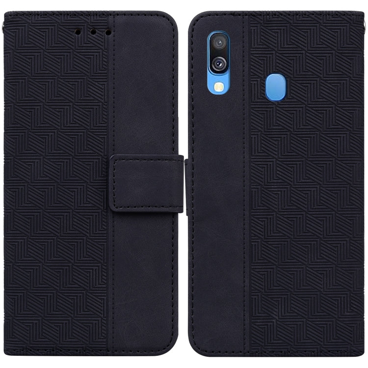 Custodia per telefono in pelle goffrata geometrica, For Samsung Galaxy A33 5G, For Samsung Galaxy A40, For Samsung Galaxy A50 / A30s / A50s, For Samsung Galaxy A53 5G