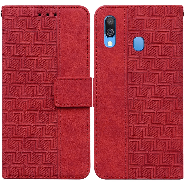 Custodia per telefono in pelle goffrata geometrica, For Samsung Galaxy A33 5G, For Samsung Galaxy A40, For Samsung Galaxy A50 / A30s / A50s, For Samsung Galaxy A53 5G