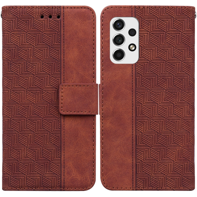 Custodia per telefono in pelle goffrata geometrica, For Samsung Galaxy A33 5G, For Samsung Galaxy A40, For Samsung Galaxy A50 / A30s / A50s, For Samsung Galaxy A53 5G