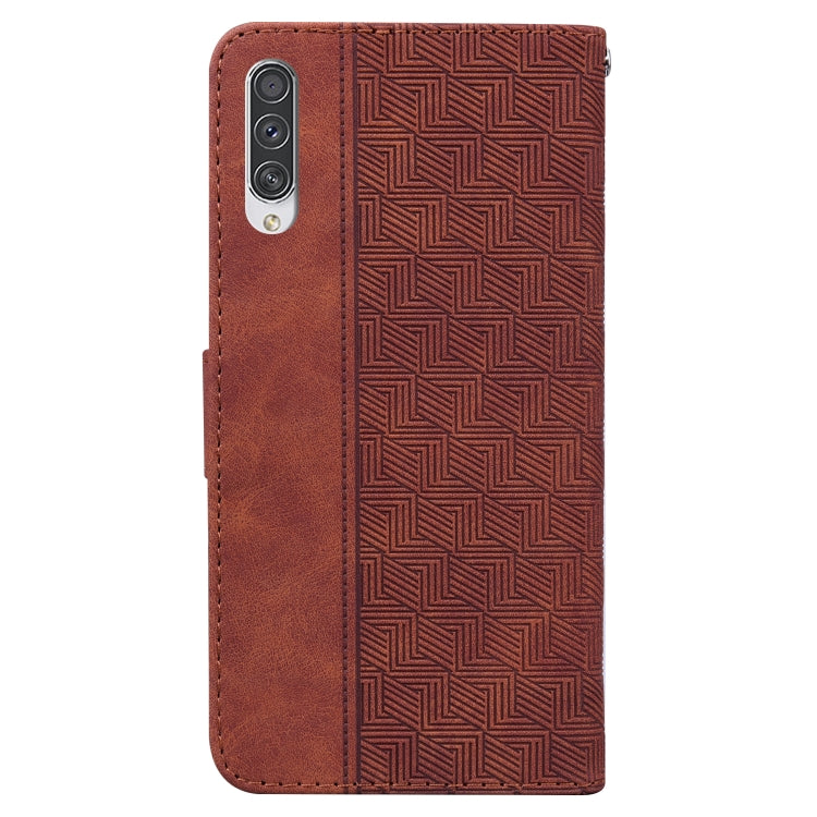 Custodia per telefono in pelle goffrata geometrica, For Samsung Galaxy A70 / A70s, For Samsung Galaxy A73 5G, For Samsung Galaxy M30s / M21, For Samsung Galaxy M52 5G