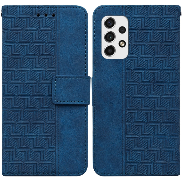 Custodia per telefono in pelle goffrata geometrica, For Samsung Galaxy A70 / A70s, For Samsung Galaxy A73 5G, For Samsung Galaxy M30s / M21, For Samsung Galaxy M52 5G