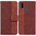 Custodia per telefono in pelle goffrata geometrica, For Samsung Galaxy A70 / A70s, For Samsung Galaxy A73 5G, For Samsung Galaxy M30s / M21, For Samsung Galaxy M52 5G