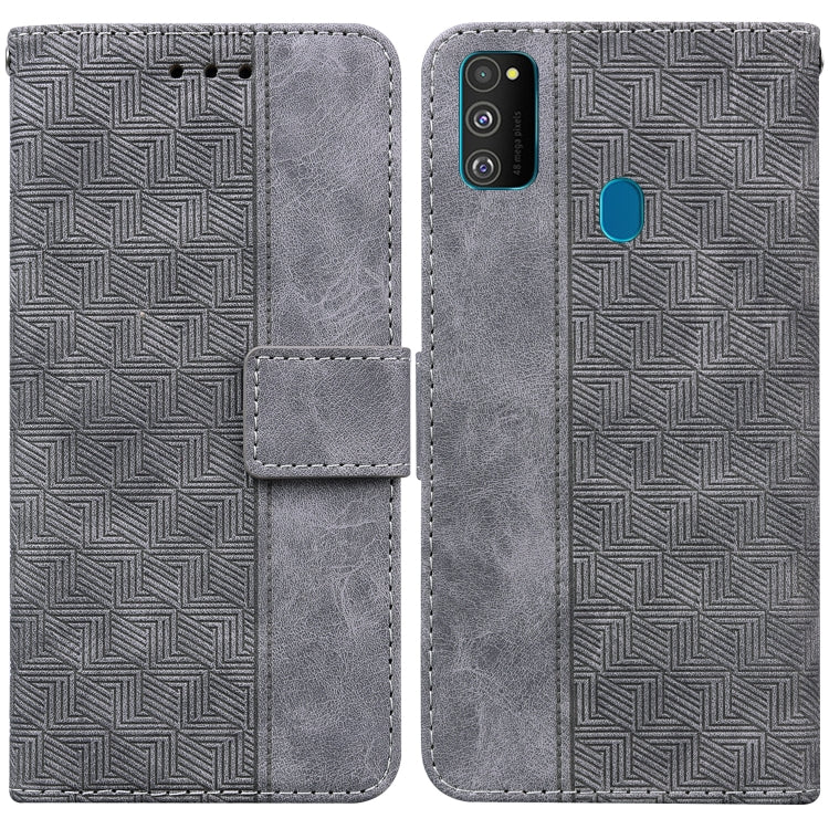 Custodia per telefono in pelle goffrata geometrica, For Samsung Galaxy A70 / A70s, For Samsung Galaxy A73 5G, For Samsung Galaxy M30s / M21, For Samsung Galaxy M52 5G