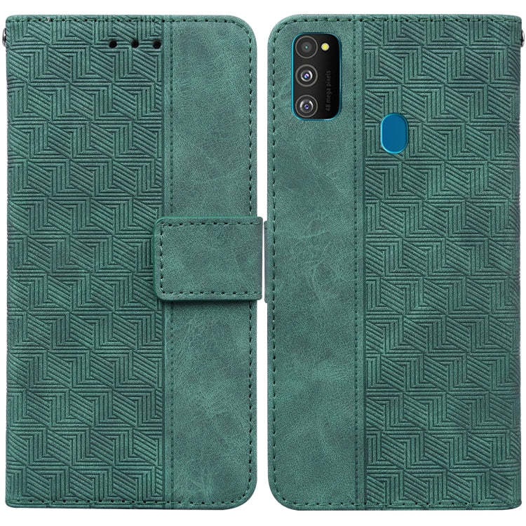 Custodia per telefono in pelle goffrata geometrica, For Samsung Galaxy A70 / A70s, For Samsung Galaxy A73 5G, For Samsung Galaxy M30s / M21, For Samsung Galaxy M52 5G