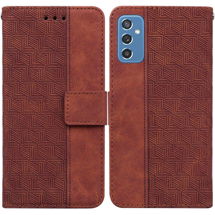 Custodia per telefono in pelle goffrata geometrica, For Samsung Galaxy A70 / A70s, For Samsung Galaxy A73 5G, For Samsung Galaxy M30s / M21, For Samsung Galaxy M52 5G