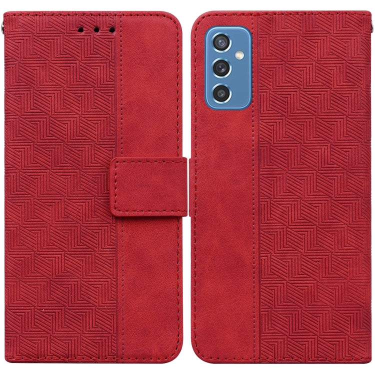 Custodia per telefono in pelle goffrata geometrica, For Samsung Galaxy A70 / A70s, For Samsung Galaxy A73 5G, For Samsung Galaxy M30s / M21, For Samsung Galaxy M52 5G