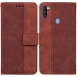 Custodia per telefono in pelle goffrata geometrica, For Samsung Galaxy A11 / M11 EU Version, For Samsung Galaxy A41, For Samsung Galaxy A02s 164.2mm US Version, For Samsung Galaxy A02s 166.5mm EU Version