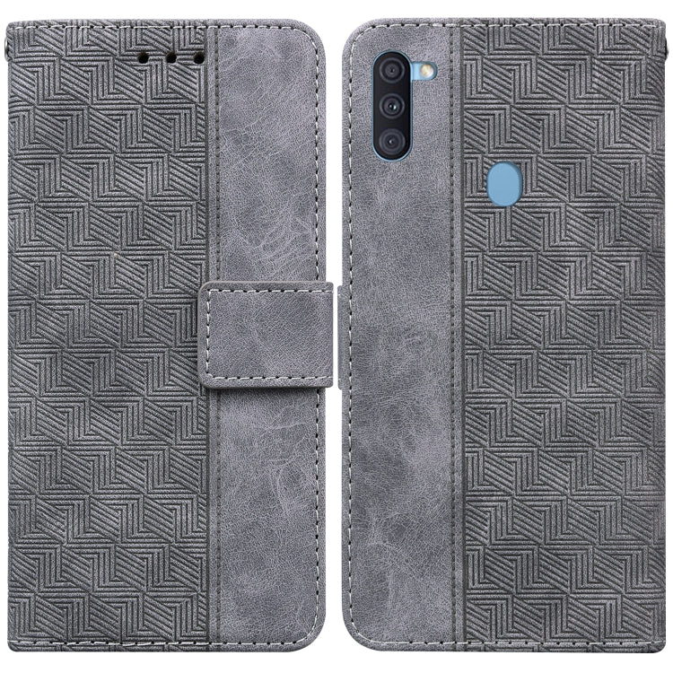 Custodia per telefono in pelle goffrata geometrica, For Samsung Galaxy A11 / M11 EU Version, For Samsung Galaxy A41, For Samsung Galaxy A02s 164.2mm US Version, For Samsung Galaxy A02s 166.5mm EU Version