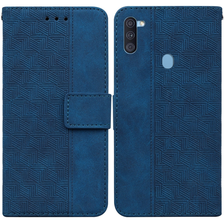Custodia per telefono in pelle goffrata geometrica, For Samsung Galaxy A11 / M11 EU Version, For Samsung Galaxy A41, For Samsung Galaxy A02s 164.2mm US Version, For Samsung Galaxy A02s 166.5mm EU Version