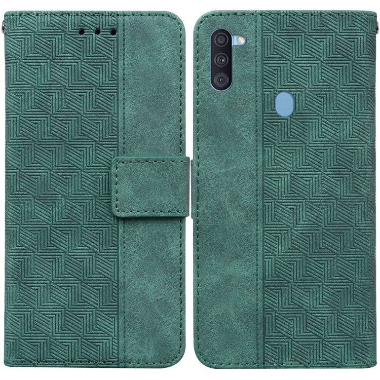 Custodia per telefono in pelle goffrata geometrica, For Samsung Galaxy A11 / M11 EU Version, For Samsung Galaxy A41, For Samsung Galaxy A02s 164.2mm US Version, For Samsung Galaxy A02s 166.5mm EU Version