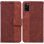 Custodia per telefono in pelle goffrata geometrica, For Samsung Galaxy A11 / M11 EU Version, For Samsung Galaxy A41, For Samsung Galaxy A02s 164.2mm US Version, For Samsung Galaxy A02s 166.5mm EU Version