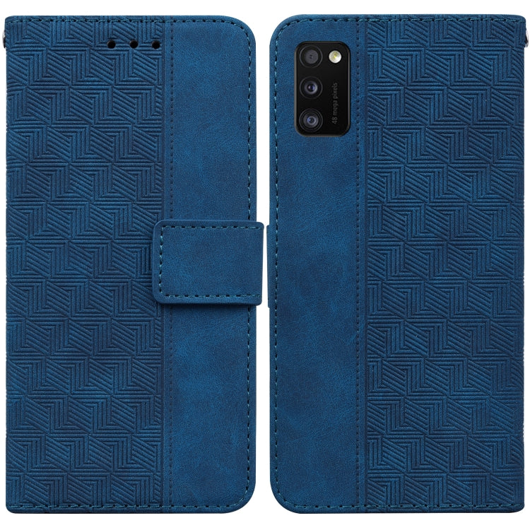 Custodia per telefono in pelle goffrata geometrica, For Samsung Galaxy A11 / M11 EU Version, For Samsung Galaxy A41, For Samsung Galaxy A02s 164.2mm US Version, For Samsung Galaxy A02s 166.5mm EU Version