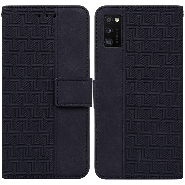 Custodia per telefono in pelle goffrata geometrica, For Samsung Galaxy A11 / M11 EU Version, For Samsung Galaxy A41, For Samsung Galaxy A02s 164.2mm US Version, For Samsung Galaxy A02s 166.5mm EU Version