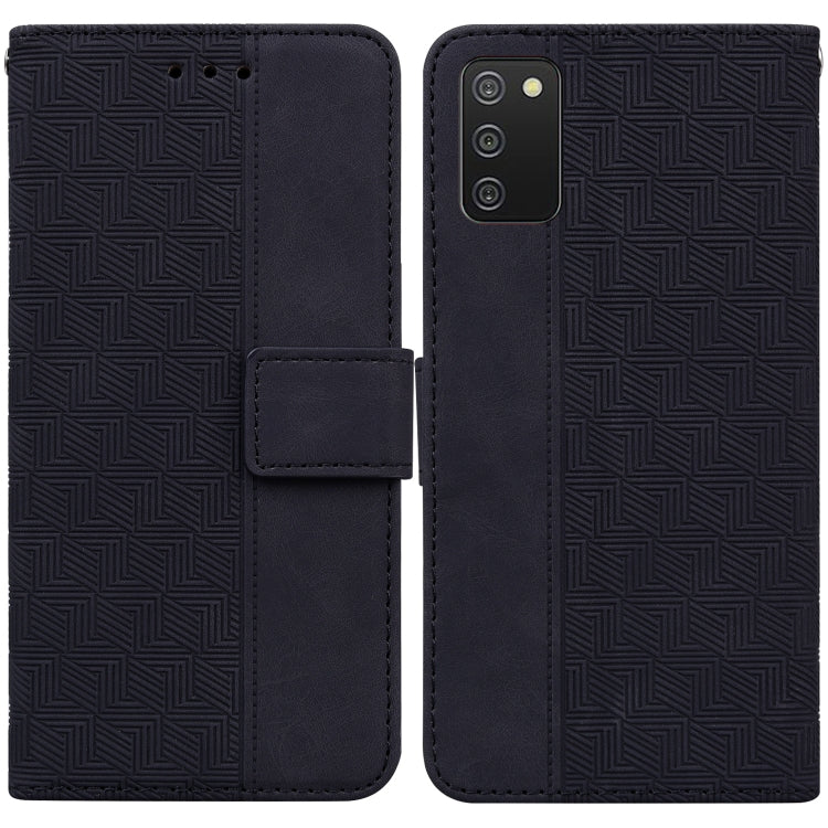 Custodia per telefono in pelle goffrata geometrica, For Samsung Galaxy A11 / M11 EU Version, For Samsung Galaxy A41, For Samsung Galaxy A02s 164.2mm US Version, For Samsung Galaxy A02s 166.5mm EU Version