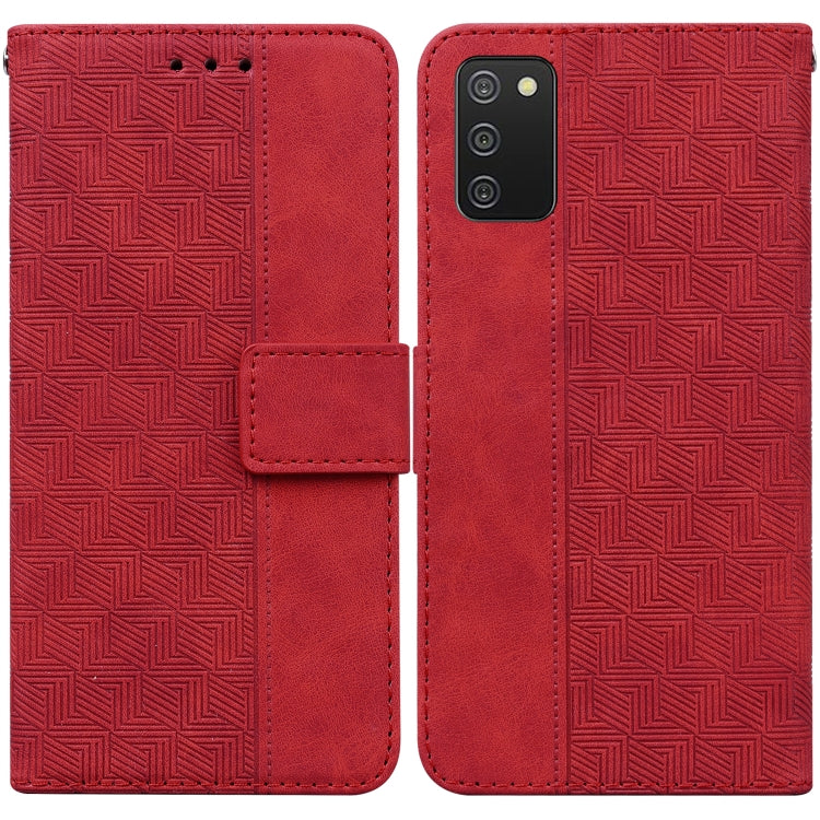 Custodia per telefono in pelle goffrata geometrica, For Samsung Galaxy A03s 164.2mm US Version, For Samsung Galaxy A03s 166.5mm EU Version, For Samsung Galaxy A13 5G, For Samsung Galaxy A23