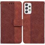 Custodia per telefono in pelle goffrata geometrica, For Samsung Galaxy A03s 164.2mm US Version, For Samsung Galaxy A03s 166.5mm EU Version, For Samsung Galaxy A13 5G, For Samsung Galaxy A23