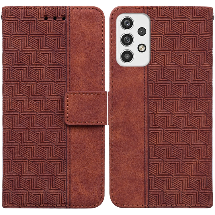 Custodia per telefono in pelle goffrata geometrica, For Samsung Galaxy A03s 164.2mm US Version, For Samsung Galaxy A03s 166.5mm EU Version, For Samsung Galaxy A13 5G, For Samsung Galaxy A23