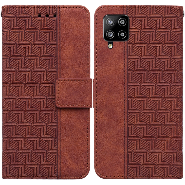 Custodia per telefono in pelle goffrata geometrica, For Samsung Galaxy M42 5G, For Samsung Galaxy A51, For Samsung Galaxy A51 5G, For Samsung Galaxy A52 4G / 5G
