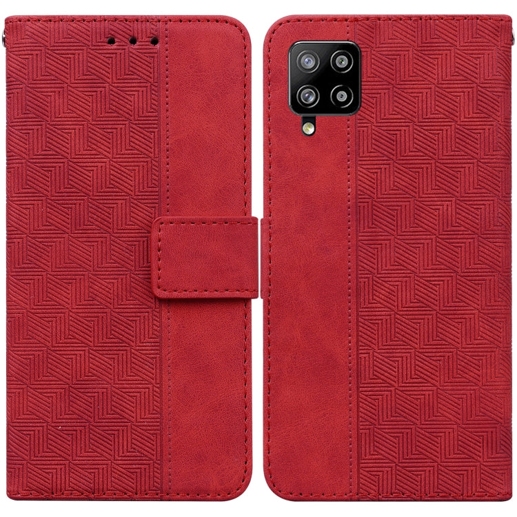 Custodia per telefono in pelle goffrata geometrica, For Samsung Galaxy M42 5G, For Samsung Galaxy A51, For Samsung Galaxy A51 5G, For Samsung Galaxy A52 4G / 5G