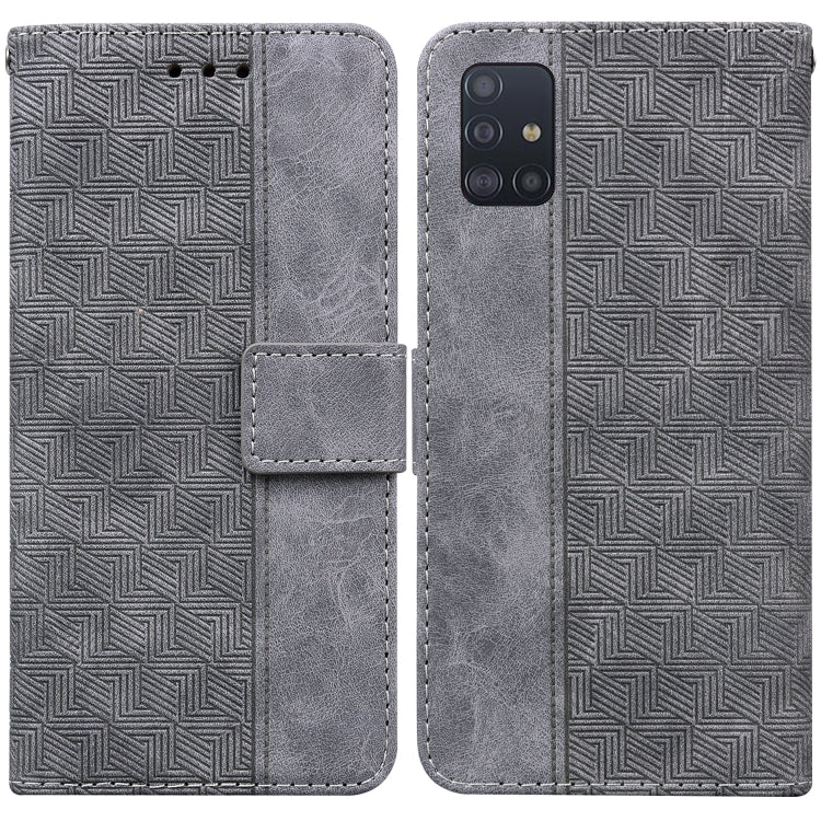 Custodia per telefono in pelle goffrata geometrica, For Samsung Galaxy M42 5G, For Samsung Galaxy A51, For Samsung Galaxy A51 5G, For Samsung Galaxy A52 4G / 5G